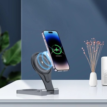 Складное магнитное беспроводное зарядное устройство 3 в 1 Wireless R2