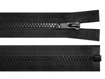Zamek błyskawiczny kostka do kurtki bluzy 60cm / CZARNY