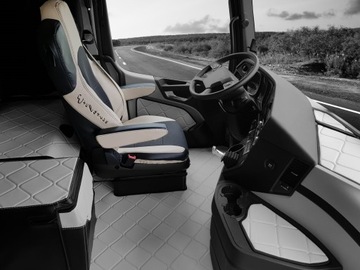 POKROWCE TIR MERCEDES ACTROS MP4 SALONKA BEŻ SKAJ
