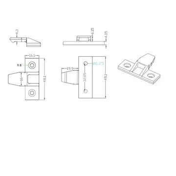 Мебельный соединитель, соединитель KEKU для смеси, ЧЕРНЫЙ, 1 КОМПЛЕКТ