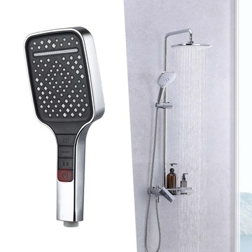 Душевая лейка высокого давления Современная сменная 7-режимная серебряная душевая лейка с тропическим душем