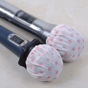 200шт одноразовые чехлы для микрофона белые розовые