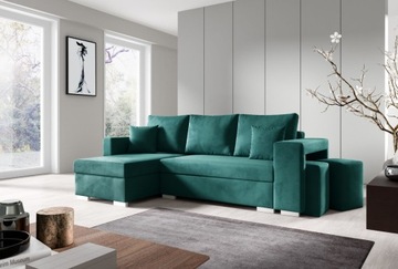 Zielony Narożnik 243x143 cm OLA różne kolory GM