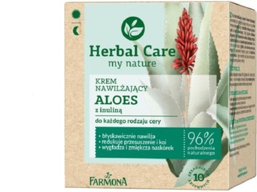 HERBAL CARE Krem nawilżający Aloes z inuliną dzień/noc 50 ml