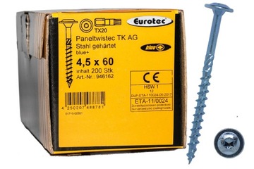 EUROTEC wkręty do drewna 4.5x60 talerzykowe TORX