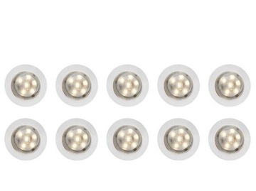 Lampa punktowa taras 45mm LED IP67 12V ciepła 10sz
