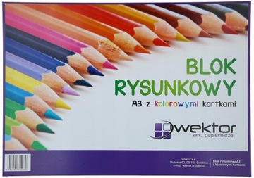 BLOK RYSUNKOWY KOLOROWY A3 WEKTOR 030