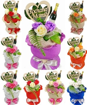 Подарок МАМЕ - букет махровых мыльных роз ко Дню МАТЕРИ.