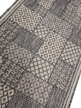Chodnik sznurkowy podgumowany Patchwork szary 90cm