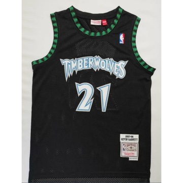 Koszulki NBA Minnesota Timberwolves #21 Kevin Garnett z haftem retro