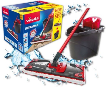 VILEDA ULTRAMAX плоская швабра + набор ведер в коробке
