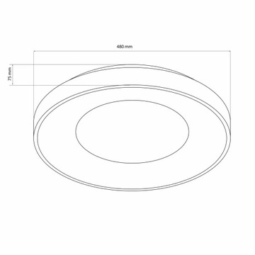 PLAFON LAMPA ŁAZIENKOWA SUFITOWA DEKORACYJNA 72W LED PILOT REGULACJA CCT