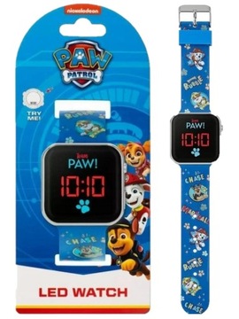 Zegarek dziecięcy na rękę cyfrowy Psi Patrol LED