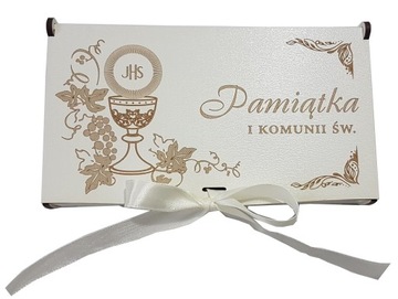 PAMIĄTKA KOMUNIA PUDEŁKO NA PIENIĄDZE PREZENT