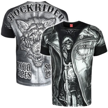Koszulka męska T-shirt Rider moto czaszka r.XXL