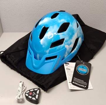 Легкий велосипедный шлем MTB с регулируемым козырьком 56-61 см.