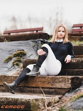 Носки для верховой езды Comodo черного цвета - микрофибра