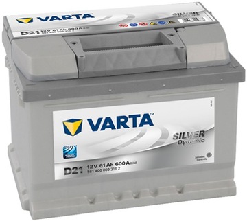 AKUMULATOR VARTA SILVER 61AH 600A D21 P+ NAJNOWSZY MODEL !