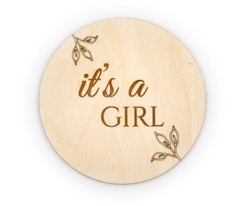 Tabliczka do zdjęć it's a GIRL 9cm GRAWER WZORY