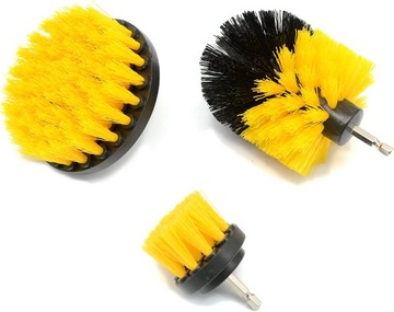 SZCZOTKI NA WKRĘTARKĘ SPRZĄTAJĄCE CZYSZCZĄCE 3 szt