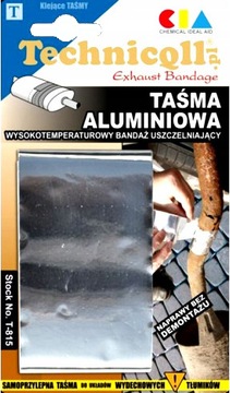TAŚMA TERMICZNA ALUMINIOWA BANDAŻ DO TŁUMIKÓW T815