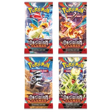 КАРТОЧКИ ПОКЕМОНОВ — НАБОР ИЗ 10 КОЛЛЕКЦИОННЫХ КАРТ ПОКЕМОНОВ «ОБСИДИАНОВОЕ ПЛАМЯ»