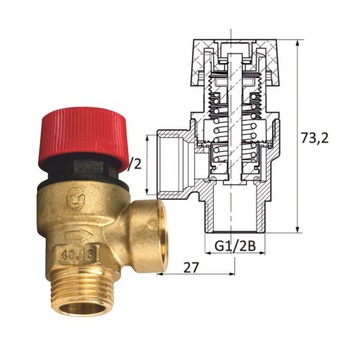 Защитный клапан GW-GZ 1/2 ”6 бар латун