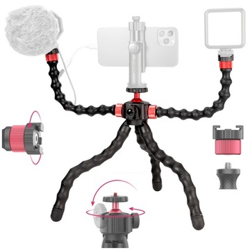 Ulanzi MT-52 Gorilla Гибкий штатив для телефона, микрофона и светодиодной лампы
