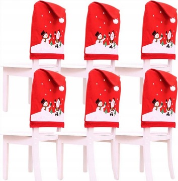 НАБОР Рождественских чехлов на стулья, 6 шт.