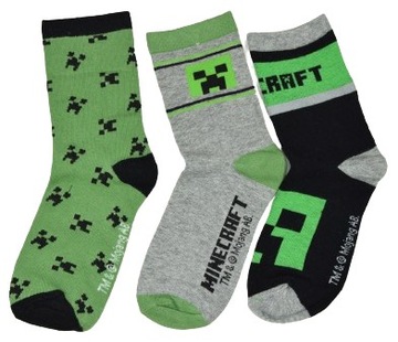 Skarpetki dziecięce 31/34 MINECRAFT 3 Pak