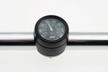 МОТОЦИКЛЬНЫЙ ТЕРМОМЕТР ДЛЯ РУЛЯ, МАТОВЫЙ ЧЕРНЫЙ