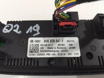 AUDI Q2 81A 2019 PANEL KLIMATIZACE 8V0820047F
