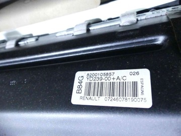 ПРИБОРНАЯ ПАНЕЛЬ RENAULT MEGANE II, ПОДУШКИ, РЕМНИ