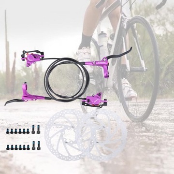 Велосипедный гидравлический дисковый тормоз фиолетовый 2