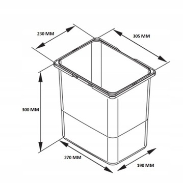 КОНТЕЙНЕР ДЛЯ ЯЩИКОВ ШКАФА 15 Л.