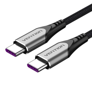 VENTION SZYBKI KABEL PRZEWÓD USB-C DO USB C 2.0 ŁADOWANIE TELEFONU 5A 0,5M