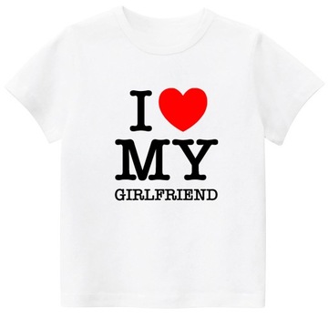 Koszulka męska T-SHIRT I LOVE MY GIRLFRIEND WALENTYNKI DLA PAR PREZENT XL