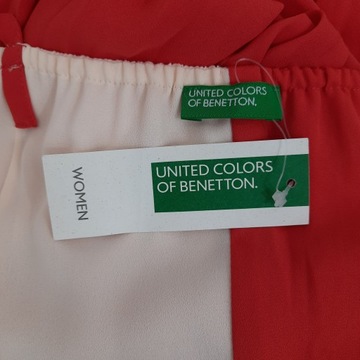 Sukienka na ramiączka w stylu retro BENETTON M