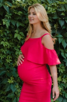 MY TUMMY SEKSOWNA SUKIENKA CIĄŻOWA ROSE KARMIENIE MAMA CIĄŻA S