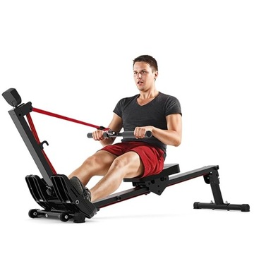 Wioślarz do Domu, Składany, 3 poziomami regulacji, wyświetlaczem LCD 120 KG