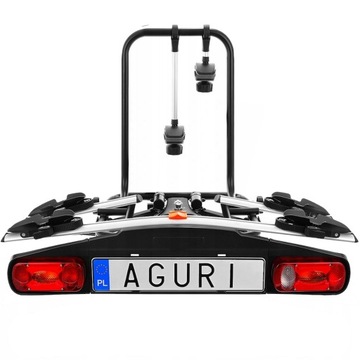 ПОЛКА ДЛЯ ВЕЛОСИПЕДОВ НА ПЛАТФОРМЕ НА КРЮЧКАХ ДЛЯ 2 ВЕЛОСИПЕДОВ - AGURI - ПОВОРОТНЫЙ ЗАМОК С 13 ШТИФТАМИ