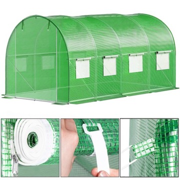 ЗАМЕНА ПЛЕНОЧНОГО ПОКРЫТИЯ ДЛЯ САДОВОГО ТУННЕЛЯ ТЕПЛИЦЫ 4x2,5x2m 10m² UV FOIL