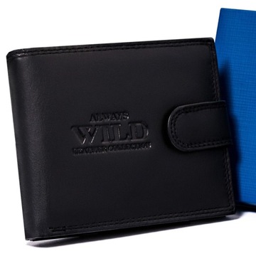 Always Wild pojemny męski portfel skórzany z RFID