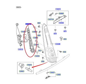 UCHWYT ŻARÓWEK LEWY TYŁ FORD FUSION 05- _ 1581569 _ 6N11-13N005-AB