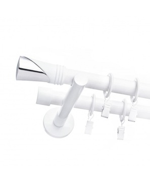 СОВРЕМЕННЫЙ ДВОЙНОЙ БЕЛЫЙ КАРДИН FI 19+19мм 260см