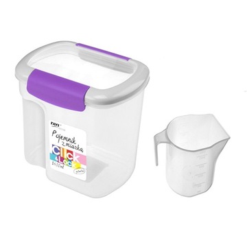 POJEMNIK DO ŻYWNOŚCI MIARKĄ CLICK&LOCK 2400 ML