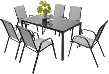 КОМПЛЕКТ САДОВОЙ МЕБЕЛИ 6+1 ДЛЯ ТЕРРАСЫ, БАЛКОНА