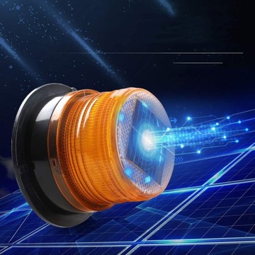 OBROTOWA LAMPA OSTRZEGAWCZA KOGUT LED BŁYSKU SŁONECZNEGO PODSTAWĄ MAGNETYCZ