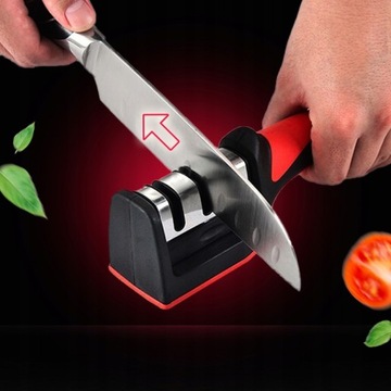 Точилка для кухонных ножей Профессиональный компактный трехфазный точильный камень 3в1