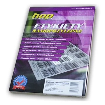 ETYKIETY SAMOPRZYLEPNE 210x148,5 100ark LASER INK